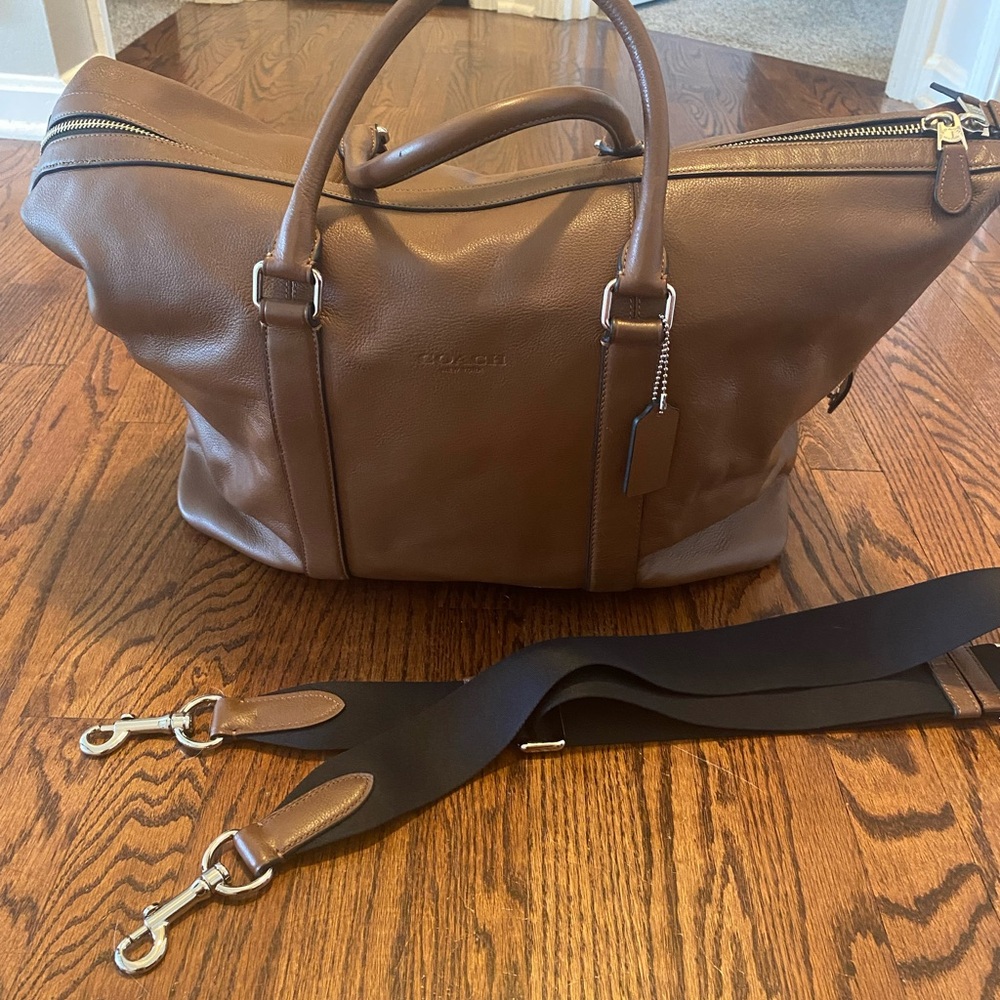 Coach Brown Leather Travel Bag
